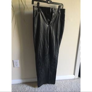 Faux Leather Moto Pants
